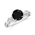 thumbnail image 1 of Vine Art Leaf Style Moissanite Ring Black Onyx Engagement Ring in Sterling Silver/ White Gold Plated Engraved Promise Wedding Band Ring July Birthstone Jewelry, Ring Size 8, 1 of 1