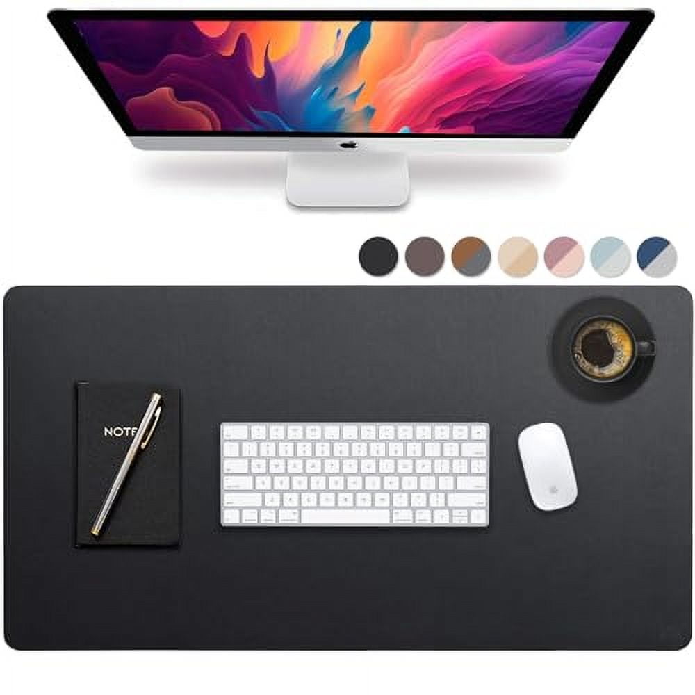 Vine Creations Leather Desk Mat 32" x 17", Desk Protector Mat, PU