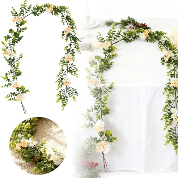Vine Leaf Garland for Home Fence Decoration Flexible Winding Strip Greenery