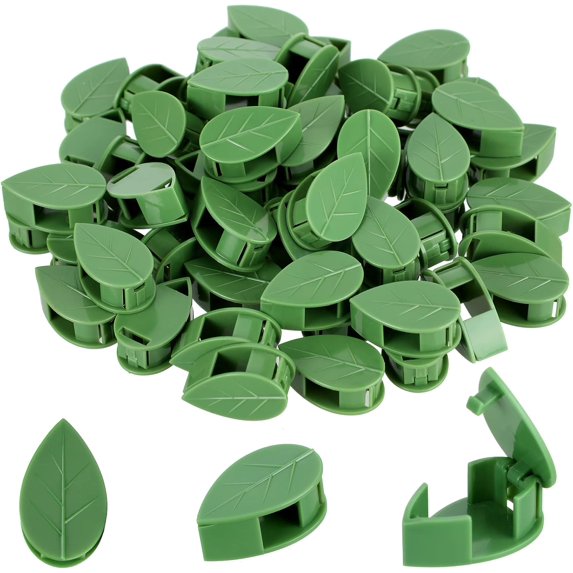 Vine Management Essentials, Durable Material Climbing Plant Clips, Easy to Use Wall Vines Fixing Clips for Beautiful Decorations in Any Living Space, Green (60 Pieces)