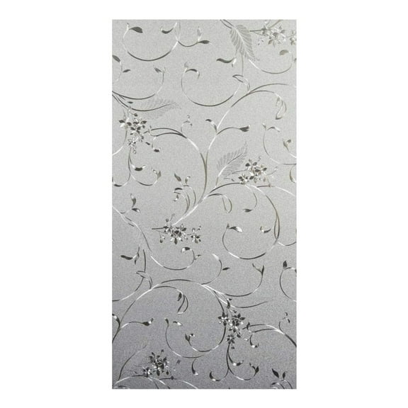 Vine Pattern Static Cling Window Film 24x36 Inch Light Filtering Privacy Decorative Sticker for Glass Doors Windows