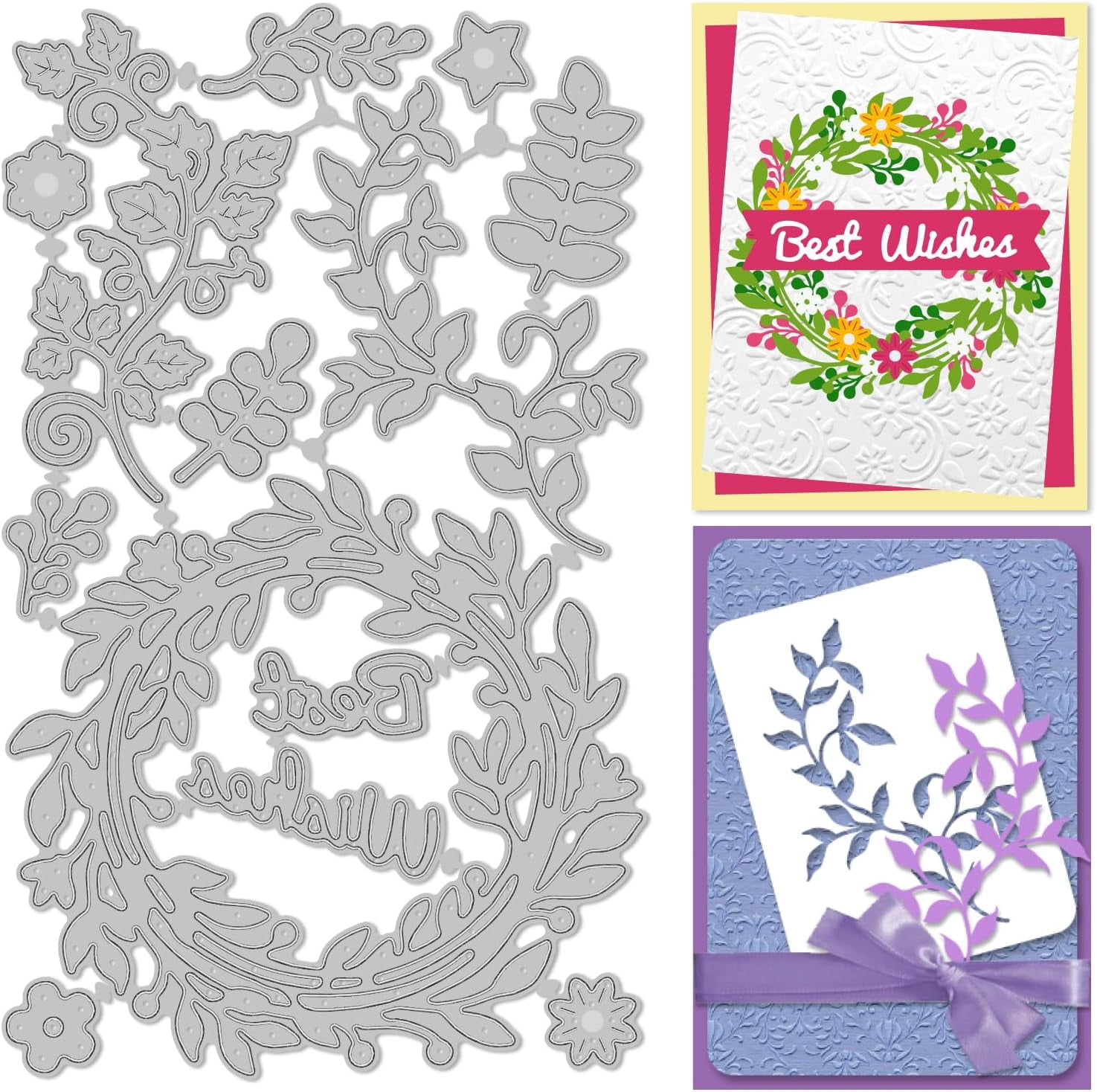 Vine Plant Metal Cutting Dies for Card Making Wreath Die Cuts Vine ...