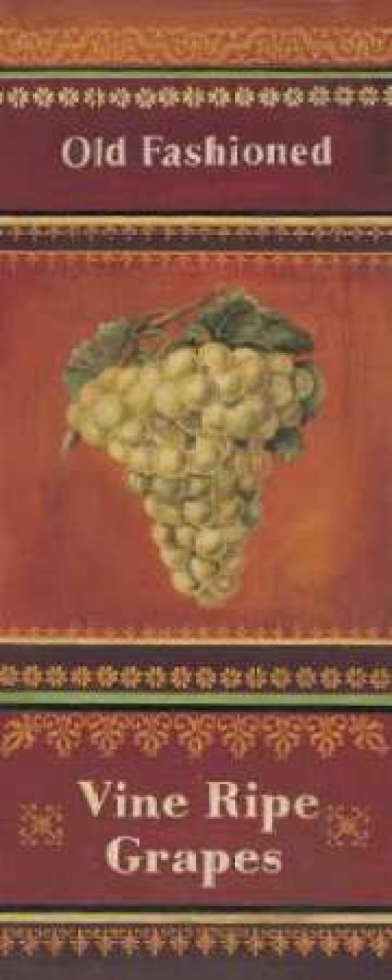 Vine Ripe Grapes Canvas Art - Kimberly Poloson (10 x 20)