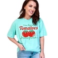 thumbnail image 1 of Vine Ripened Tomatoes Homegrown 100 Percent Organic T Shirt, Gardeners Gift, Farming Apparel, Fresh Produce Top, Unique Graphic Tee, Chalky Mint Comfort Colors T-Shirt, 2XL, 1 of 1