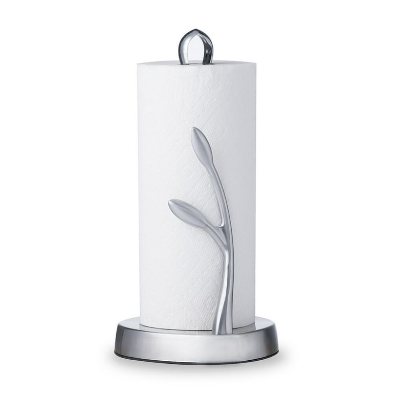  Vine Series Paper Towel Holder by Everyday Solutions - Stainless  Steel - Sleek Kitchen Roll Holder - Free Standing Vertical Paper Towel  Stand for Home and Kitchen