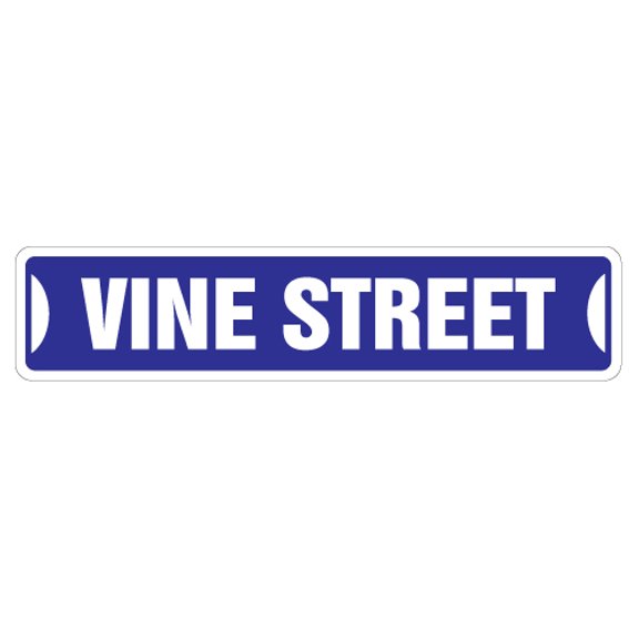 Vine Street [3 Pack] of Vinyl Decal Stickers | Indoor/Outdoor | Funny decoration for Laptop, Car, Garage , Bedroom, Offices | SignMission