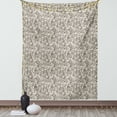 thumbnail image 1 of Vine Tapestry, Artistic Hand-Drawn Grapevine Pattern with Bulky Leaves Digital Image, Wall Hanging for Bedroom Living Room Dorm Decor, 40W X 60L Inches, Dark Brown and Eggshell, by Ambesonne, 1 of 5