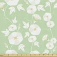 thumbnail image 1 of Ambesonne Vine Fabric by the Yard Upholstery, Morning Glory Species, 1 Yard, Pale Green Mustard, 1 of 4