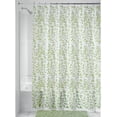 thumbnail image 1 of Vine Waterproof PEVA Bathroom Shower Curtain - 72" x 72", Green/White, 1 of 6