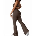 thumbnail image 1 of Vine Women Jumpsuits Sleeveless One Piece Sexy Flare Yoga Workout V Back Scrunch Butt Stretch Jumpsuit.., 1 of 7