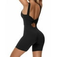 thumbnail image 1 of Vine Women Jumpsuits Workout Romper One Piece Sleeveless Back Knotted Short Jumpsuit Athletic Outfit, 1 of 8