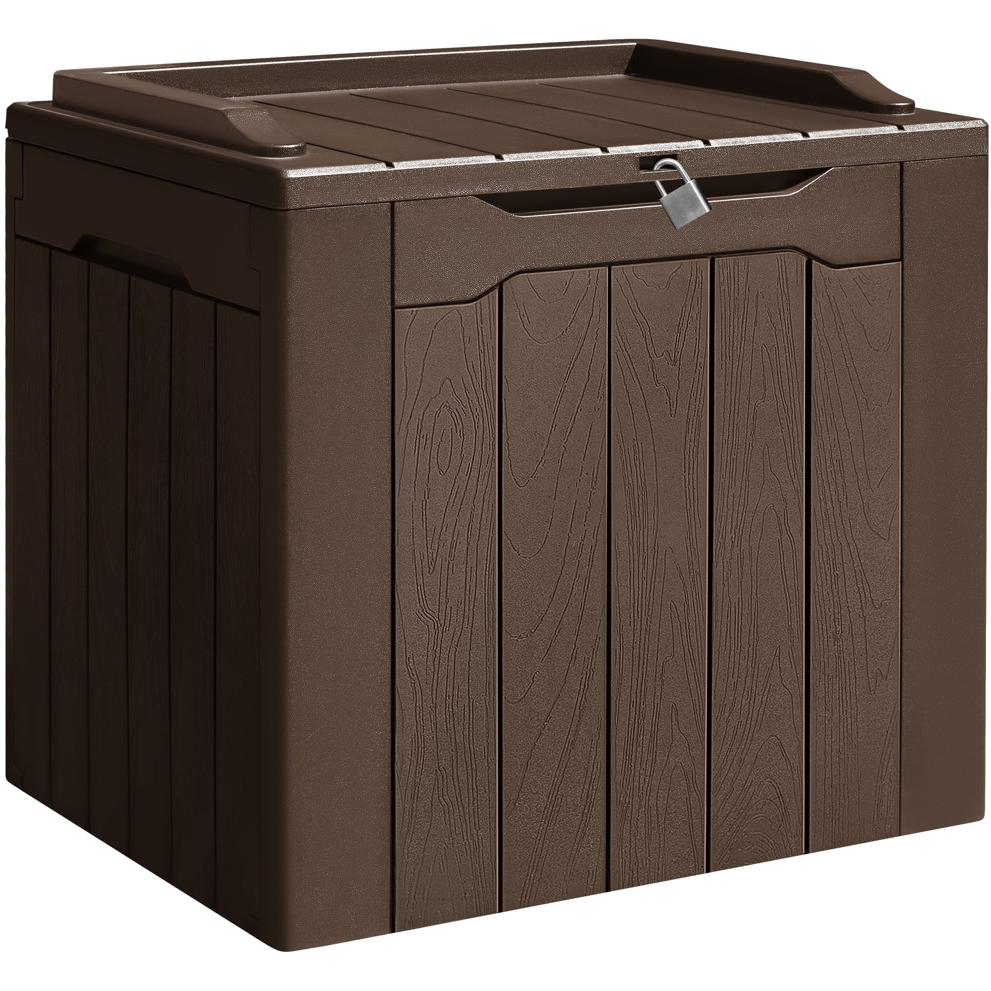 Vineego 28 Gallon Resin Deck Box Waterproof, UV Resistant Outdoor Storage Box
