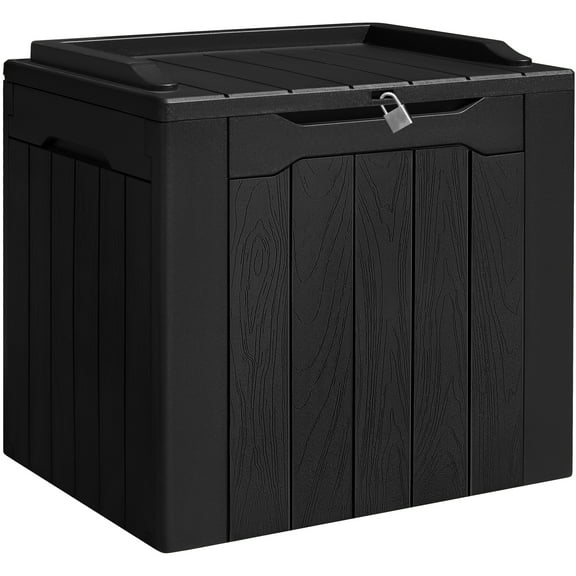Vineego 28 Gallon Resin Deck Box Waterproof, UV Resistant Outdoor Storage Box