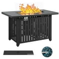 thumbnail image 1 of Vineego 43" Gas Fire Pit Table with Free Blue Fire 50,000 BTU Outdoor Heating All Weather Propane Fire Pit, 1 of 7