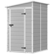 Vineego 5' x 4' Resin Weather Resistant Outdoor Storage Shed for Garden/Backyard/Pool Tool Shed, Gray