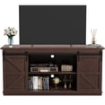 thumbnail image 1 of Vineego 58 inch Farmhouse TV Stand and Entertainment Center for Televisions,with Sliding Barn Doors and Storage Cabinets,Chocolate, 1 of 8
