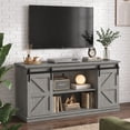 thumbnail image 1 of Vineego 58 Inch Farmhouse TV Stand and Entertainment Center for Televisions,with Sliding Barn Doors and Storage Cabinets,Gray, 1 of 8
