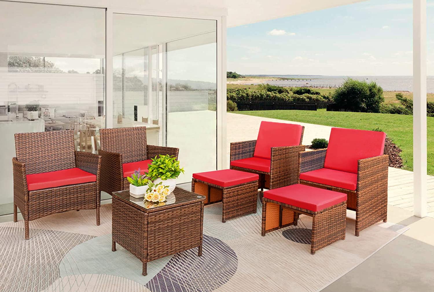 Cushioned wicker chairs hotsell