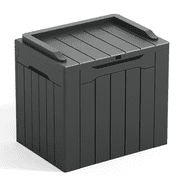 Vineego All-Weather 32 Gallon Patio Deck Box with Seat,Gray