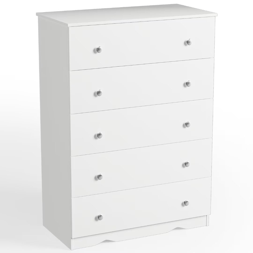 Vineego Bedroom dresser, 5 drawer closet bedroom with modern wooden