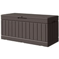 thumbnail image 1 of Vineego Classic Outdoor Weatherproof 82 Gallon Resin Deck Box, Brown, 1 of 7