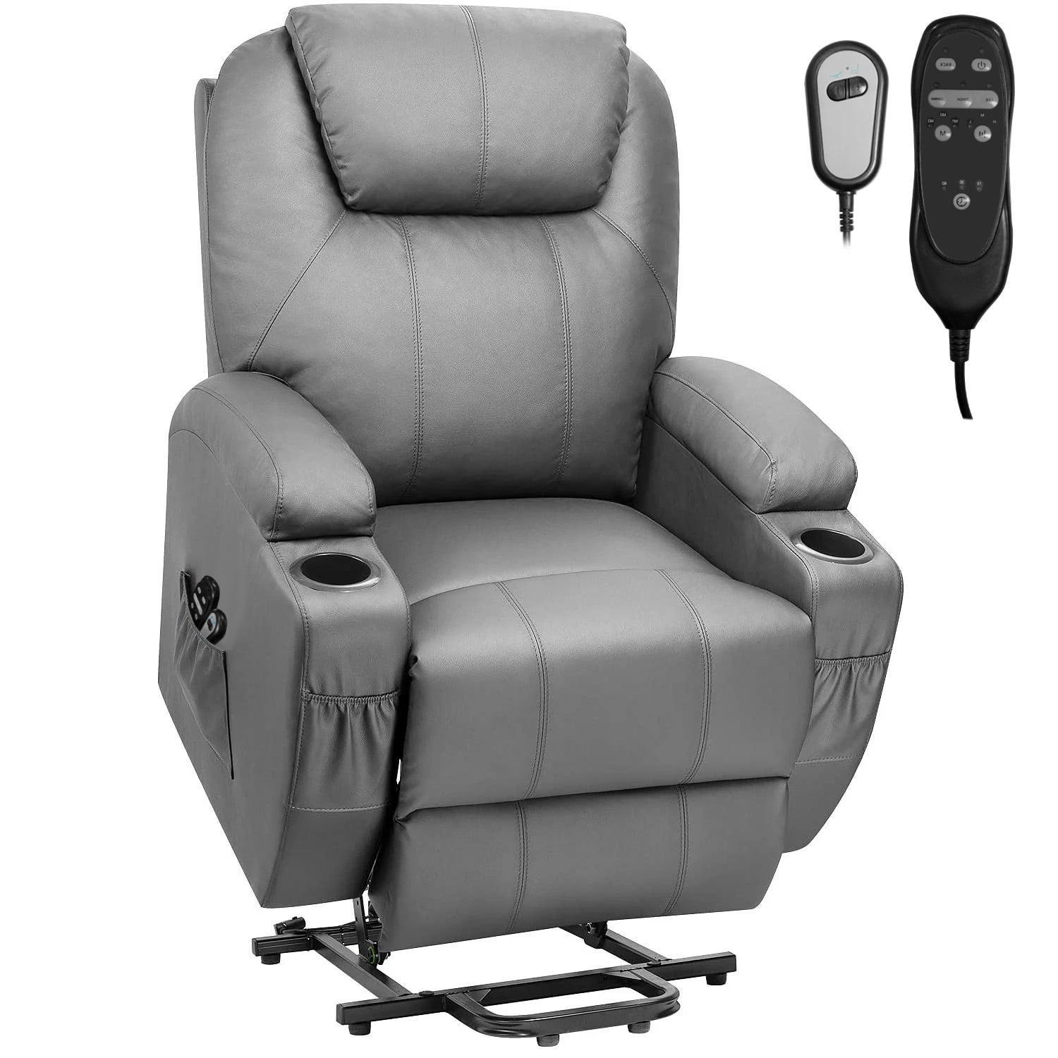Relax Form LEATHERTEX TREVISO② Vinsetto 7-Point Faux Leather Vibrating Massage Office Chair