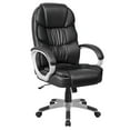 thumbnail image 1 of Vineego High Back Executive Chair PU Leather Business Manager’s Office Chair Adjustable Ergonomic Swivel Desk Chair with Lumbar Support and Armrest, Black, 1 of 7