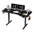 thumbnail image 1 of Vineego L-Shaped Electric Standing Desk 63" Height Adjustable Computer Desk Home Workstation,Carbon Fiber Surface Finish, 1 of 7