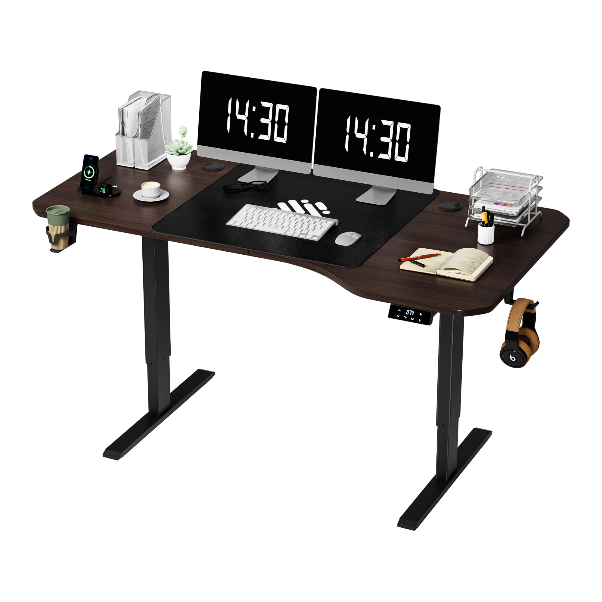 Vineego LShaped Electric Standing Desk 63 Inches Height Adjustable