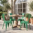 thumbnail image 1 of Vineego Metal Dining Indoor-Outdoor Use Waterproof Folding & Stacking Chairs, Green (+ Set of 4), 1 of 6
