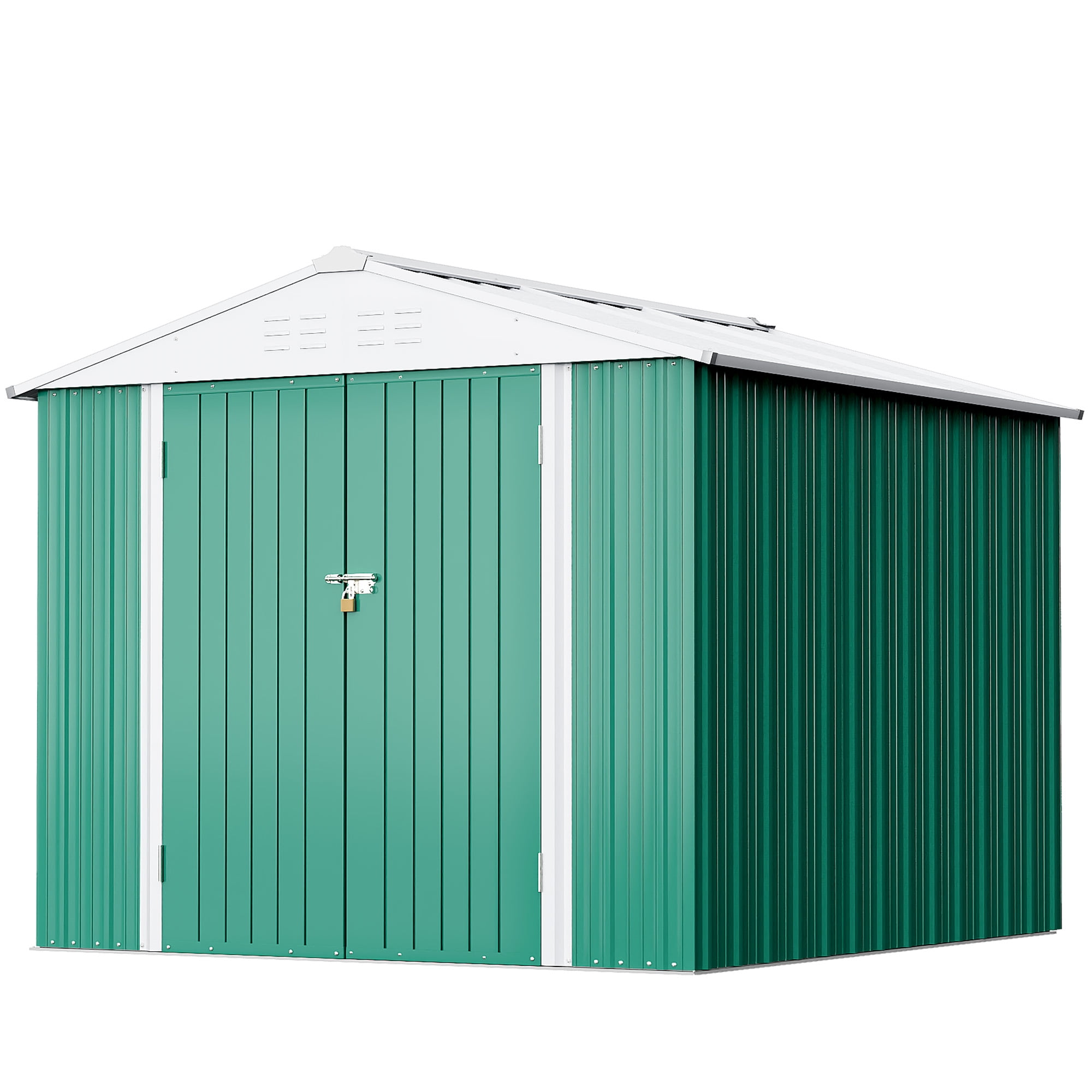 8×6FT Outdoor Storage Shed, Sheds & Outdoor Storage Clearance, Backyard  Metal shed with Lockable Double Doors, can be Used as Bicycle shed, Garden