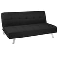 thumbnail image 1 of Vineego Modern Convertible Fabric Futon Sofa Bed, Black, 1 of 7