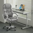 thumbnail image 1 of Vineego Office Chair High Back Computer Chair Ergonomic Desk Chair, PU Leather Adjustable Height Modern Executive Swivel Task Chair,Gray, 1 of 7