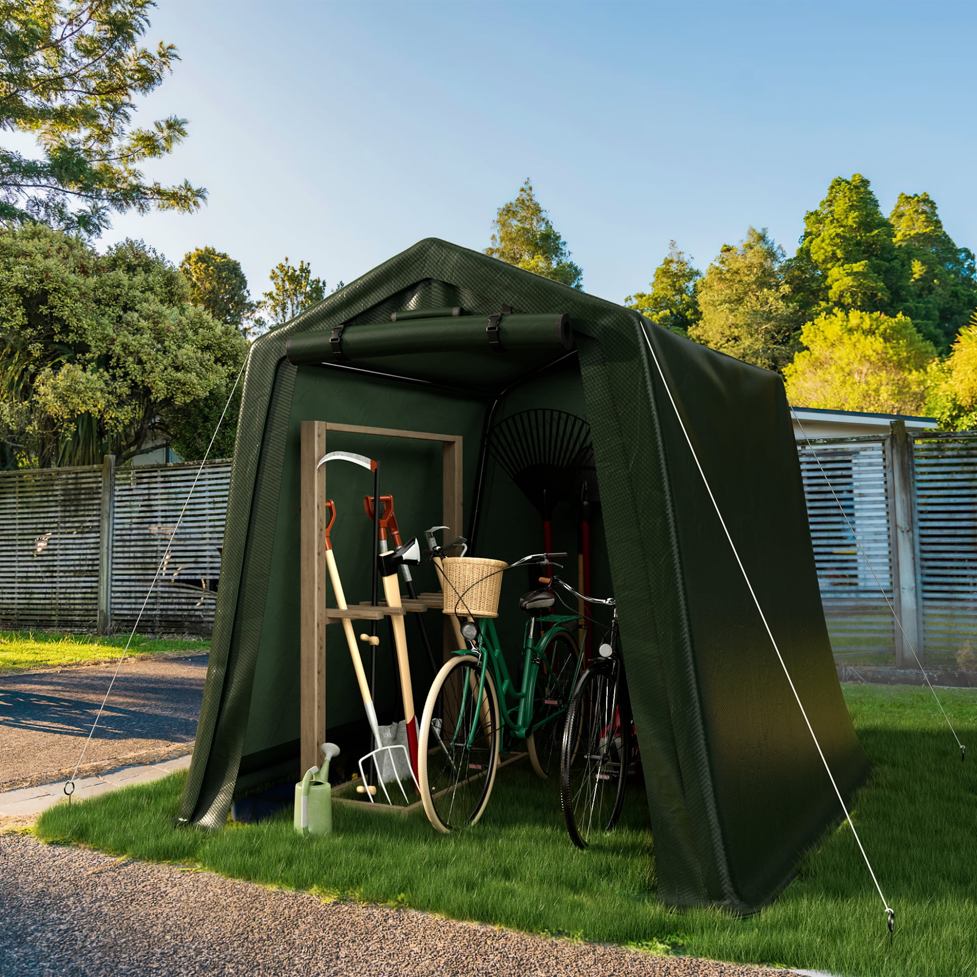 Vineego Outdoor Storage Shed 6 x 6 ft Canopy Portable Shelter