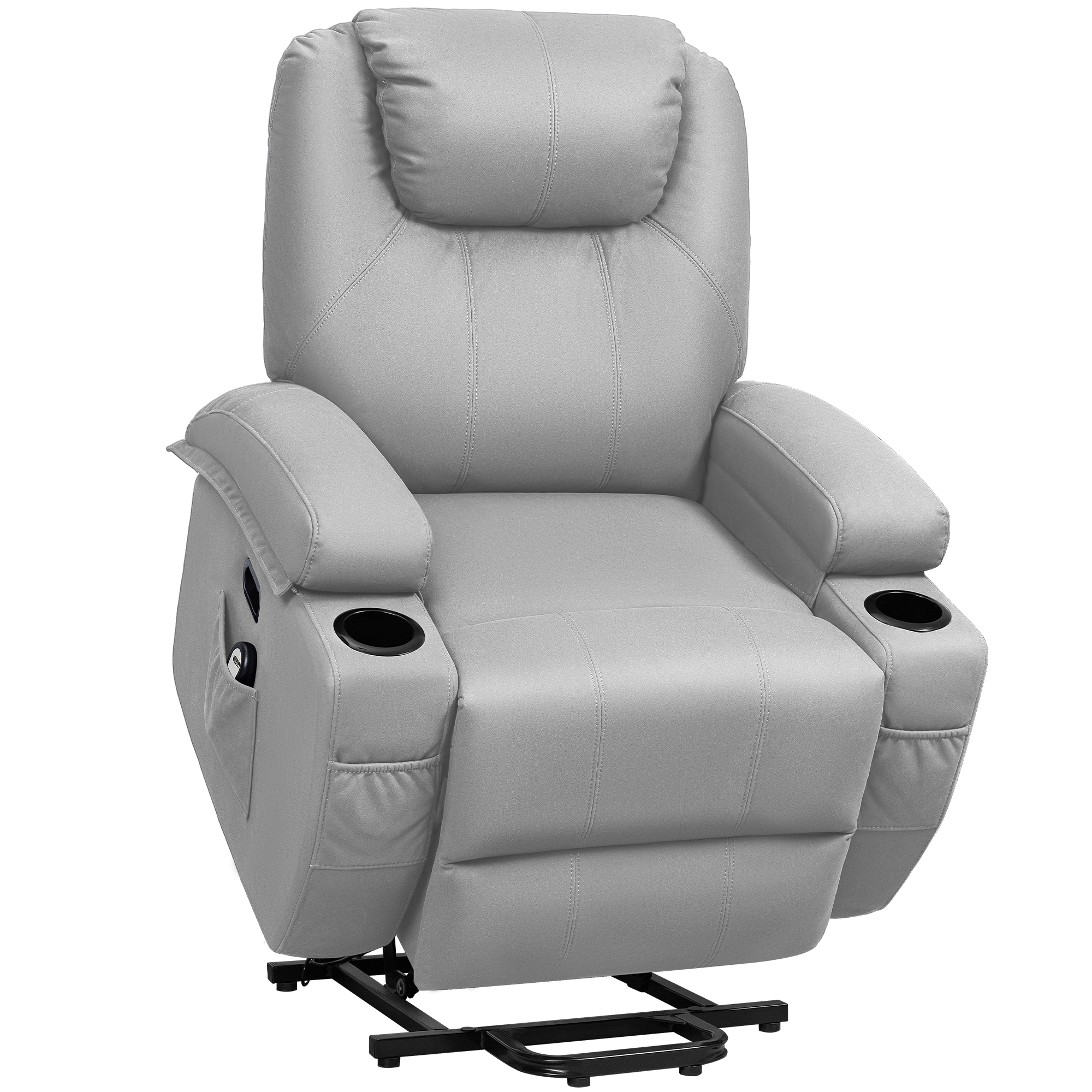 Vineego Power Lift Recliner Chair with Massage and Heating,2 Cup