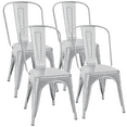thumbnail image 1 of Vineego Steel Indoor-Outdoor Waterproof Folding & Stacking Chairs, Gray (Set of 4), 1 of 3