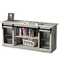 thumbnail image 1 of Vineego TV Stand 58" Rustic Farmhouse TV Stand with Sliding Gridding Door and Adjustable Shelves for TVs up to 65", Gray, 1 of 9