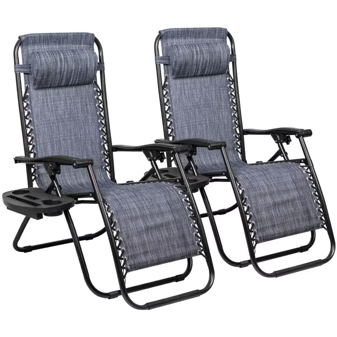 Vineego Zero Gravity Chairs Patio Chairs Lawn Lounge Chair Patio Set of ...