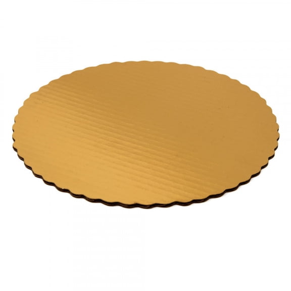 Vineland Packaging Scalloped Cake Circle Gold, 6.25" Diameter | 200/Case