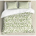 thumbnail image 1 of Vines Duvet Cover Set, Colorful Grape Leaves Branches Ivy Rhythmic Garden Theme Illustration, Decorative 3 Piece Bedding Set with 2 Pillow Shams, Queen Size, Olive Green Warm Taupe, by Ambesonne, 1 of 3