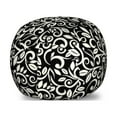 thumbnail image 1 of Vines Storage Toy Bag Chair, Monochrome Abstract Flowers Grape Leaves Modern Dots Arrangement, Stuffed Animal Organizer Washable Bag, Small Size, Charcoal Grey Off White, by Ambesonne, 1 of 3