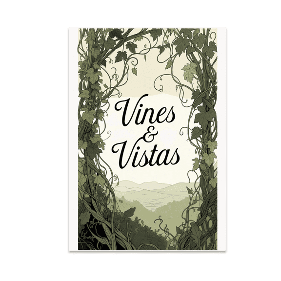 Vines & Vistas Vineyard Scene Art - Wine Enthusiast - 13x19 Poster Print