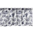 thumbnail image 1 of Vines Window Valance, Monotone Sketch Look Country Side Vineyard Chalice Glass Illustration, Curtain Valance for Kitchen Bedroom Decor with Rod Pocket, 54" X 12", Purpleblue White, by Ambesonne, 1 of 3