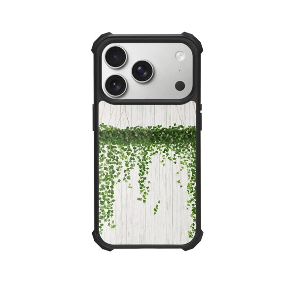 Vines Wooden Shockproof Case For iPhone 12 13 14 15 16 Pro Max Series – TPU Bumper + Hard PC Back, Air-Cushion Corners