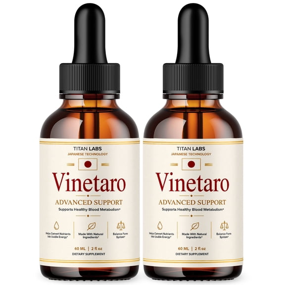 Vinetaro Advanced Formula Drops Blood Balance Support Supplement (2 Pack)