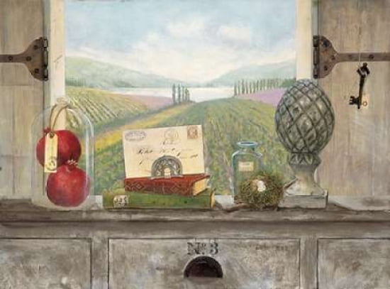 Vineyard Chateau View Canvas Art - Arnie Fisk (18 x 24)