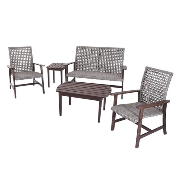 Vineyard Collection Conversation set Armchair, Loveseat, End Table and Coffee Table