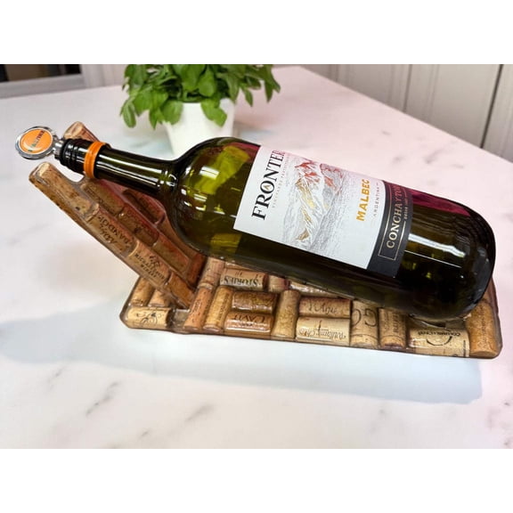 Vineyard Reverie Wine Bottle Holder - Hand-Picked Cork Resin