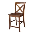 thumbnail image 1 of Vineyard Solid Wood Counter Height Stool in Espresso - 24" Seat Height, 1 of 7