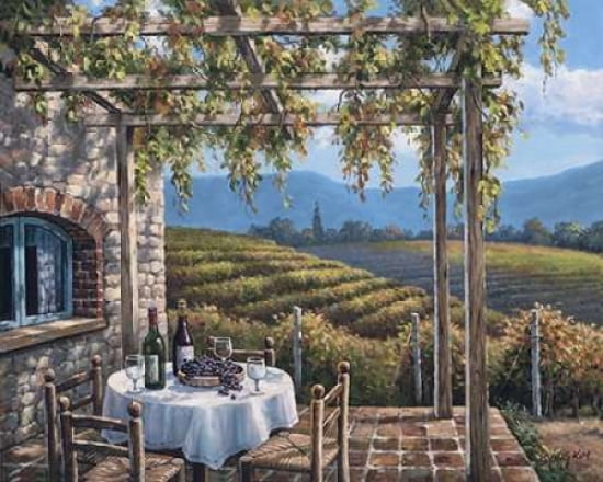 Vineyard Terrace Canvas Art - Sung Kim (24 x 30)